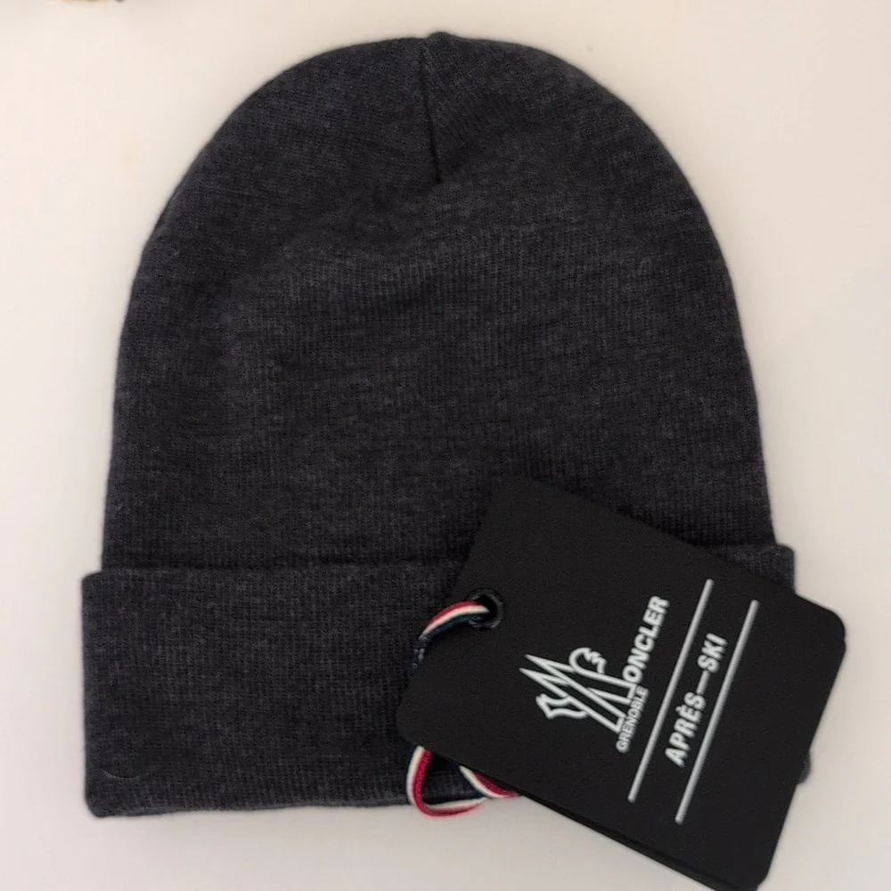 Moncler Charcoal Gray Beanie - Picture 2 of 5